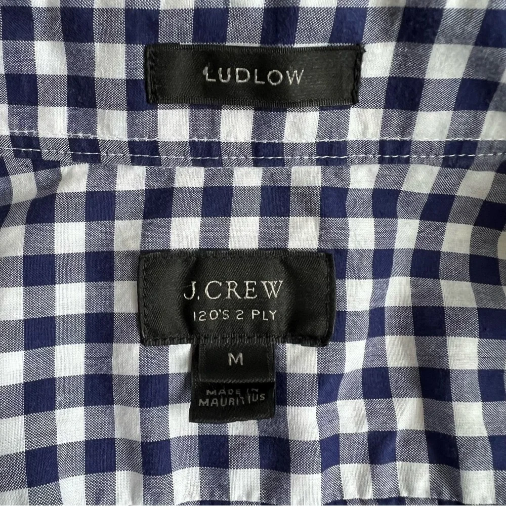 J. Crew Ludlow Gingham Shirt Medium